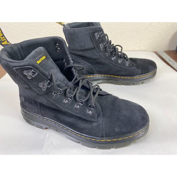 Dr. Martens Shoes - Dr. Martens Combs Boots Women's 10 Black Suede Combat Baddie Gothcore Grunge
